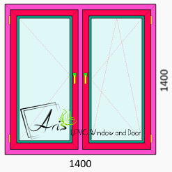 پنجره دو لنگه بازشو upvc پنجره دو لنگه بازشو